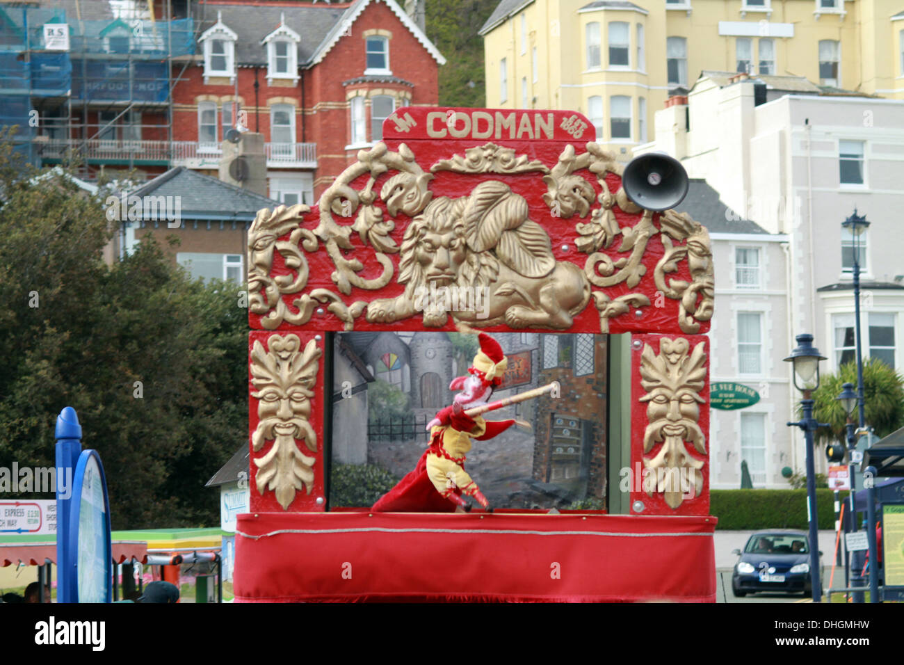 Punch and Judy llandudno promenade North Wales Stock Photo Alamy