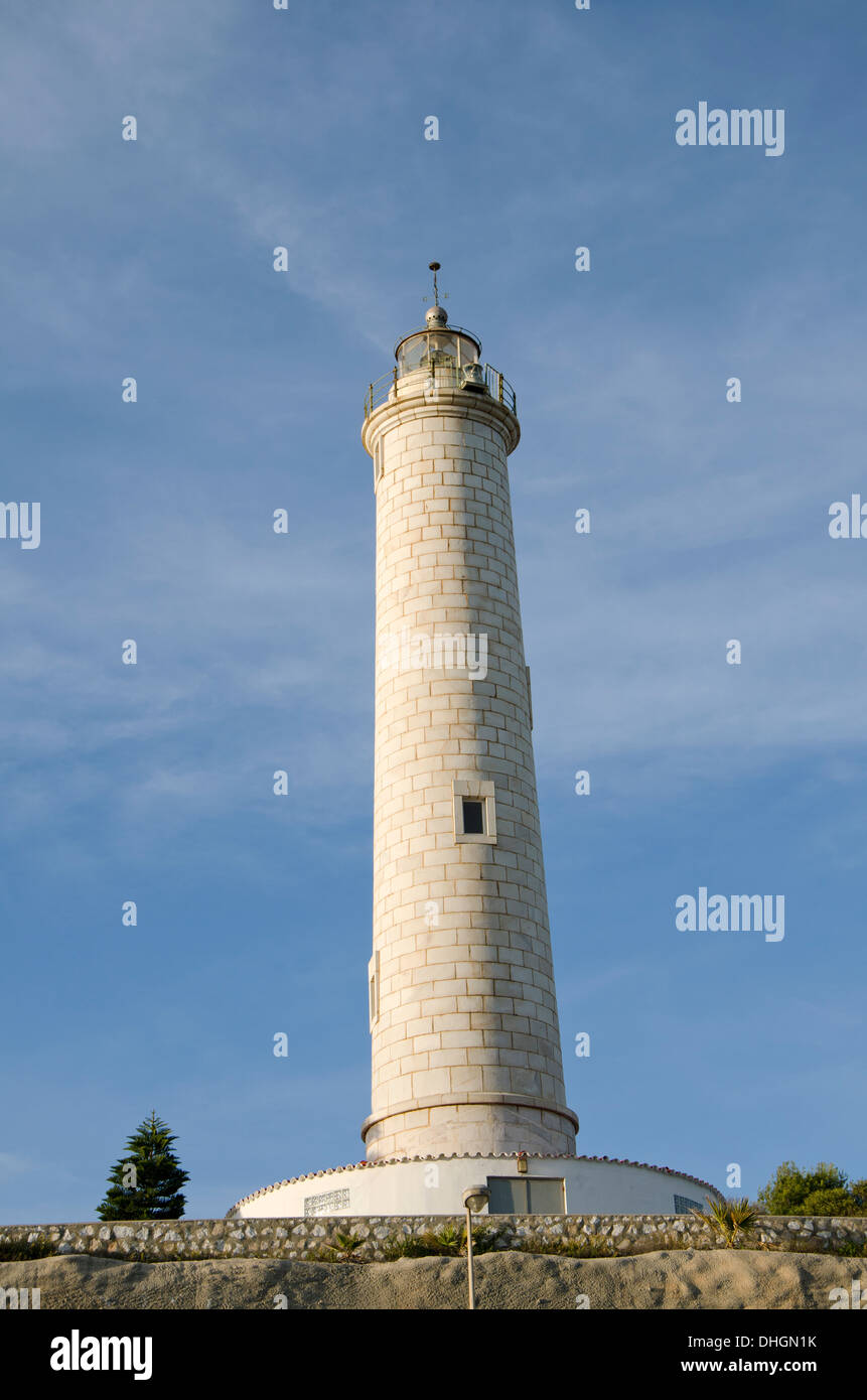 Lighthouse, El Faro, La Cala de Mijas near Fuengirola, Andalusia, Spain. Stock Photo