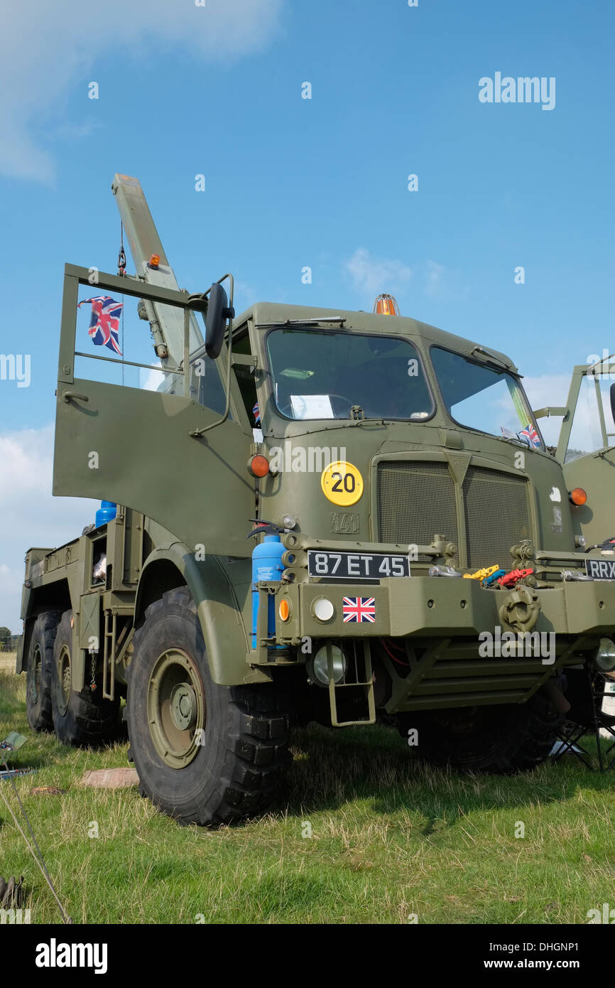 A 1970 AEC Militant ('Milly') Mk 3 Recovery Vehicle. Rauceby War Weekend, Lincolnshire, England. Stock Photo