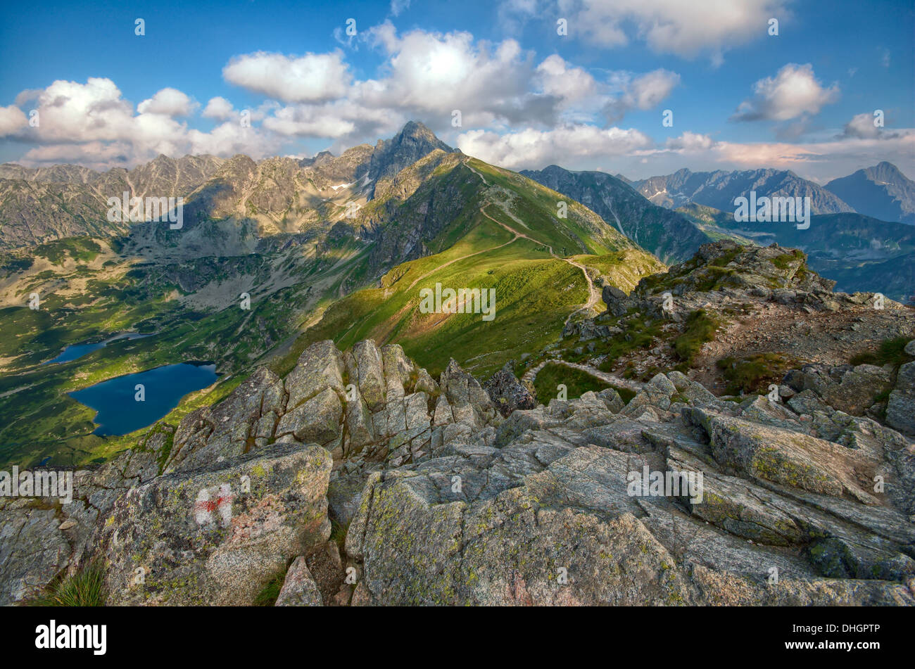 View from Kasprowy Wierch in High Tatra Mountains, Poland Stock Photo