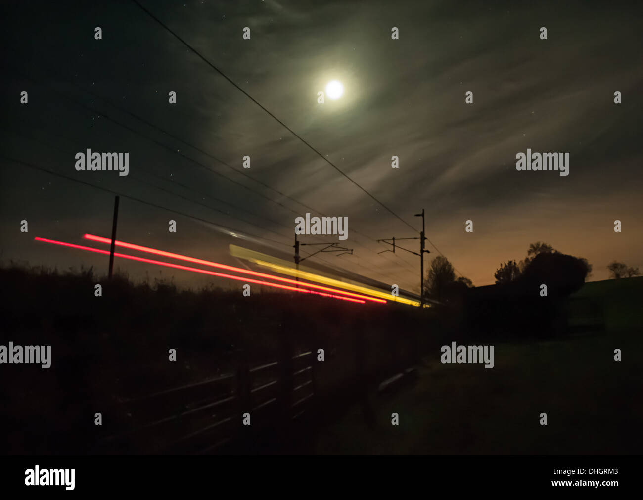 exprees train on the west coast main line cumbria Stock Photo