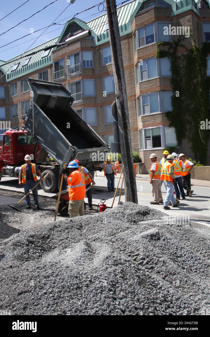Road construction in downtown Halifax, N.S Stock Photo Alamy