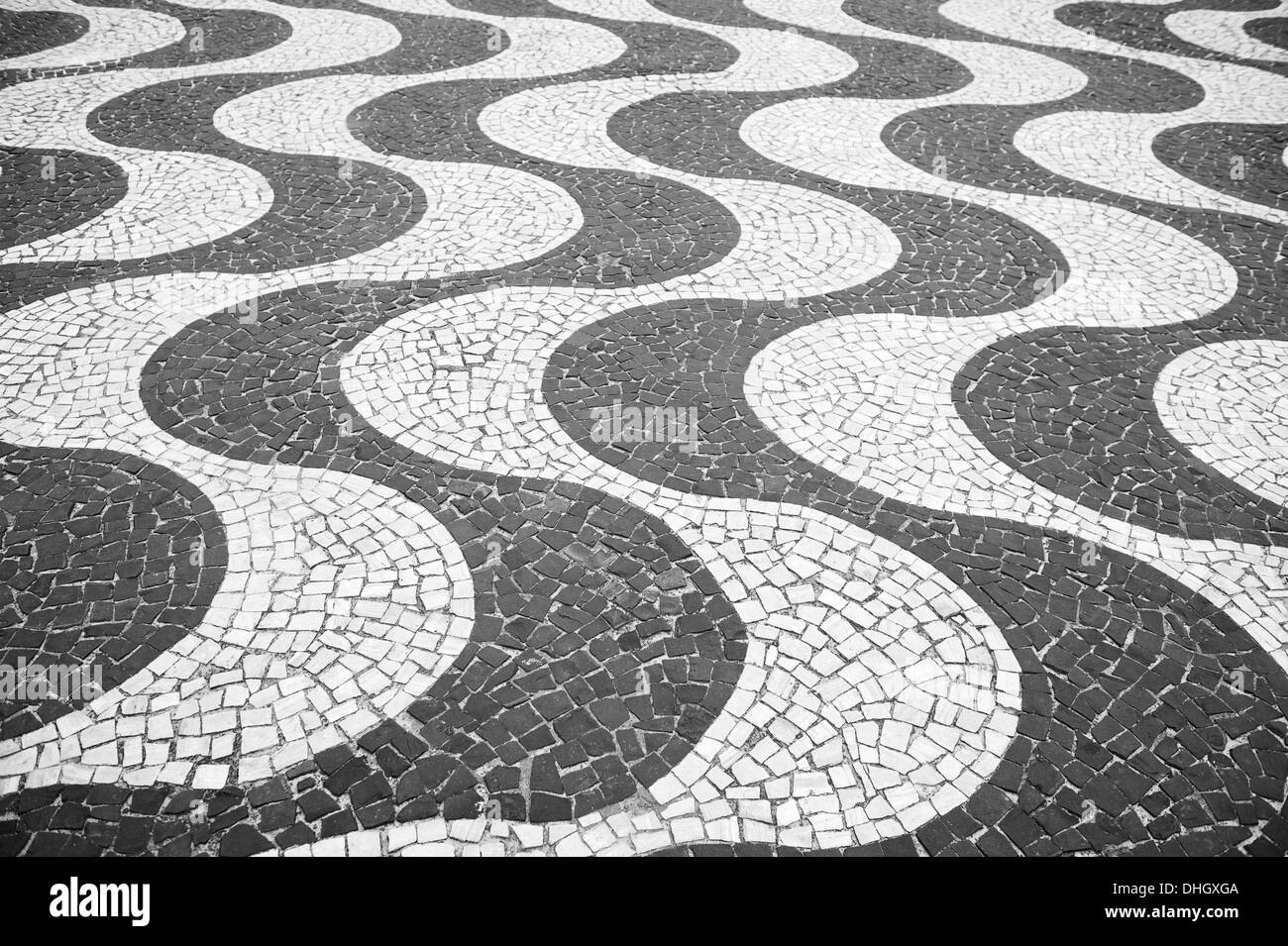 Copacabana Sidewalk, Rio De Janeiro Stock Image - Image Of High
