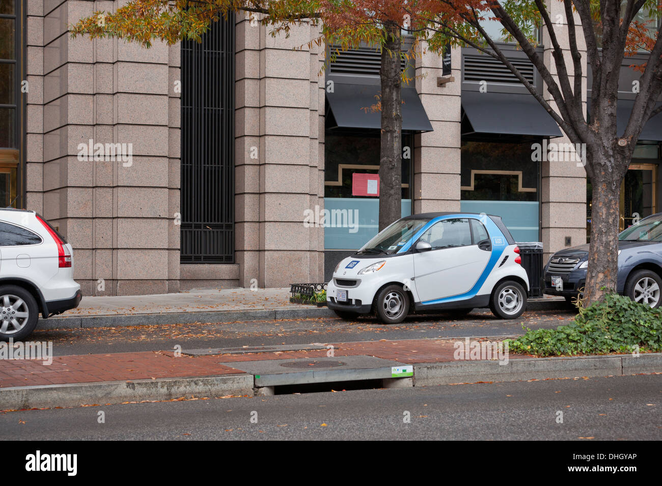 SmartCar parked on street - Washington, DC USA Stock Photo