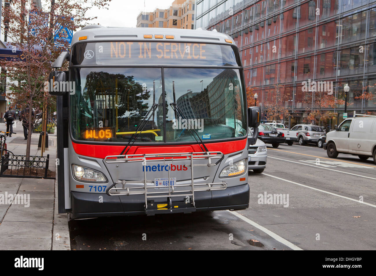 Out of service metro bus - Washington, DC USA Stock Photo