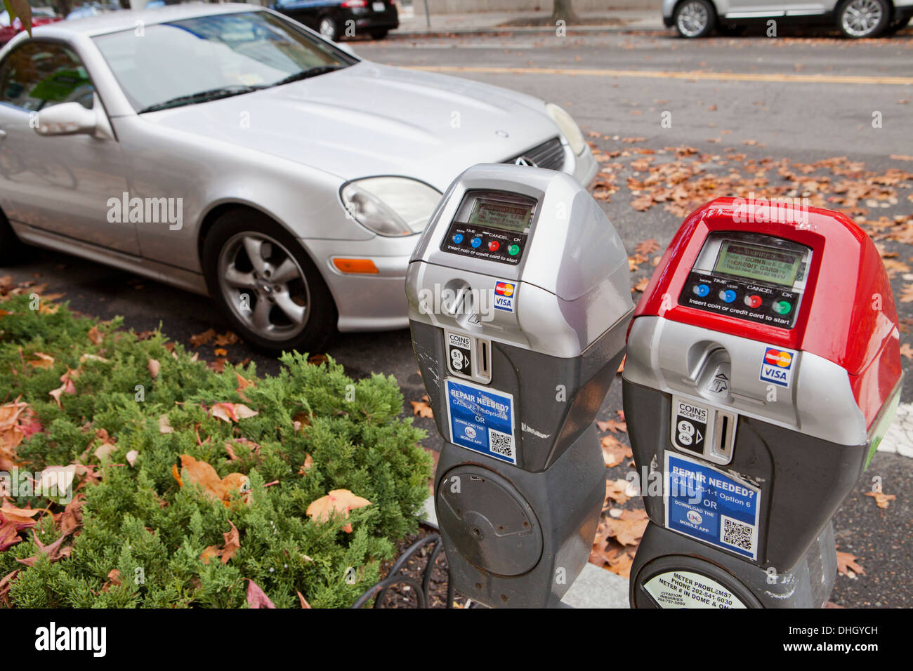New electronic parking meters Washington, DC USA Stock Photo Alamy