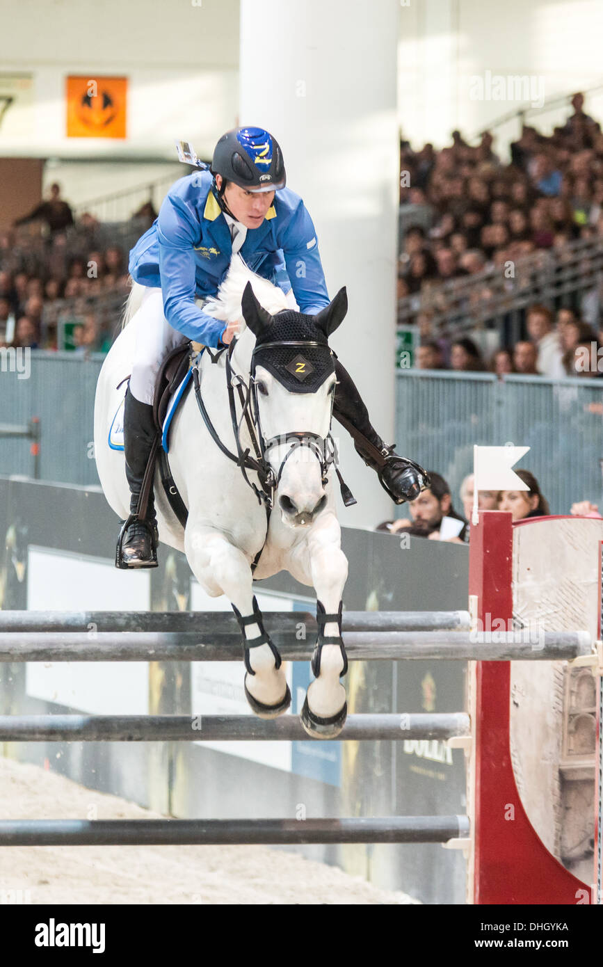 Christian Ahlman wins Longines FEI Worldcup in Verona with Aragon Z Stock Photo