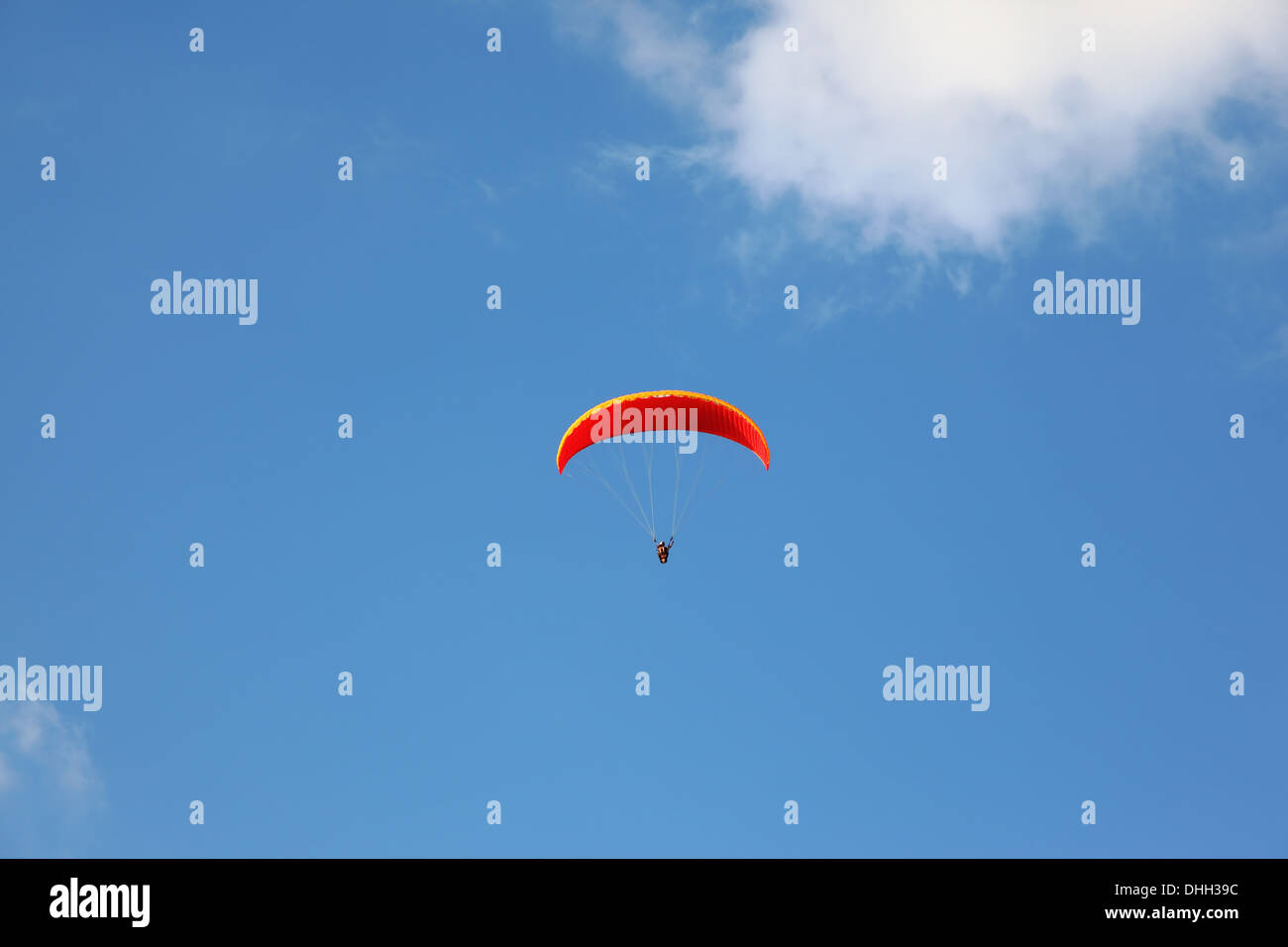 The Operated Red Parachute Stock Photo Alamy