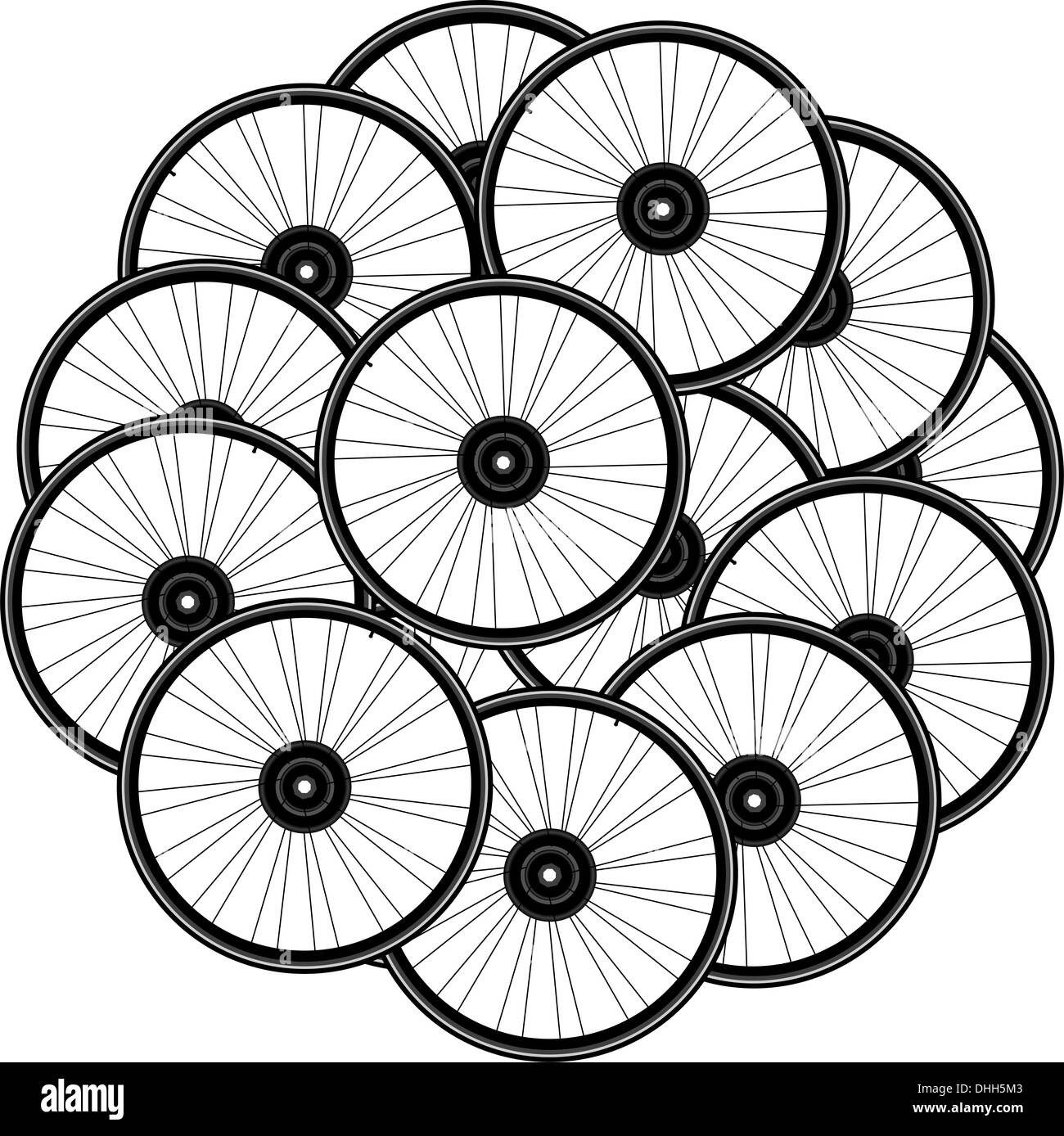 Bicycle wheel set isolated on white Stock Photo Alamy