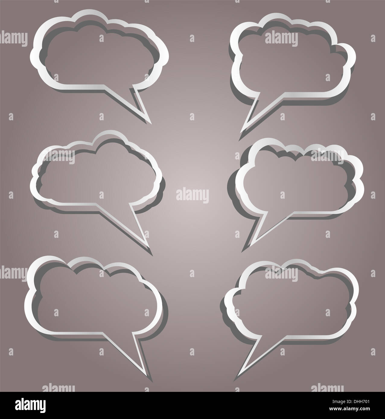 Blank white paper bubbles cartoon hi-res stock photography and images ...