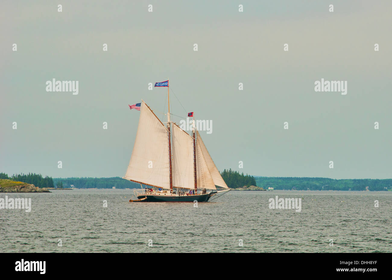Rockland Maine windjammer Schooner sailing called the Stephen Taber 68