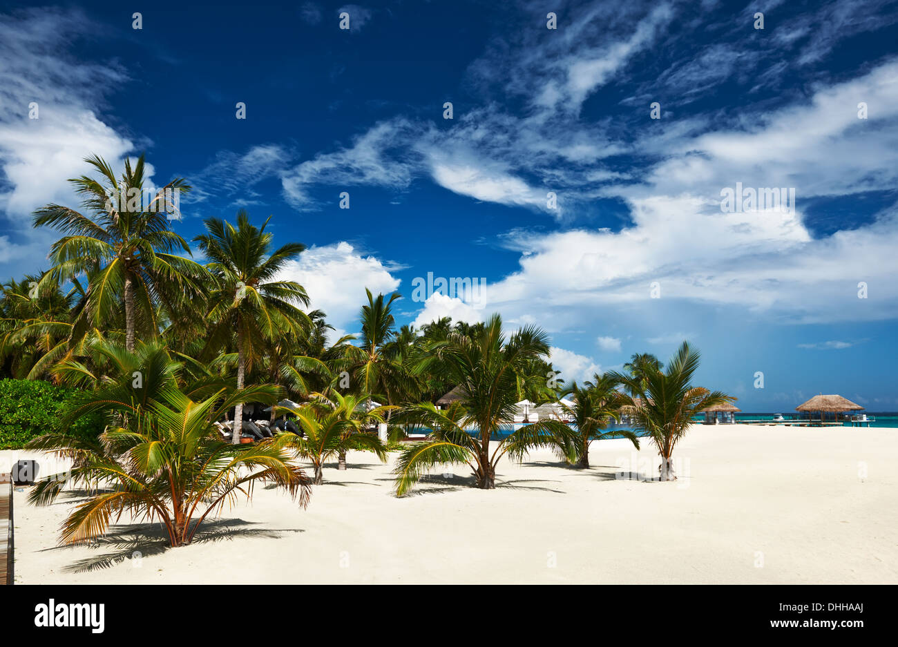 Beautiful beach at Maldives Stock Photo