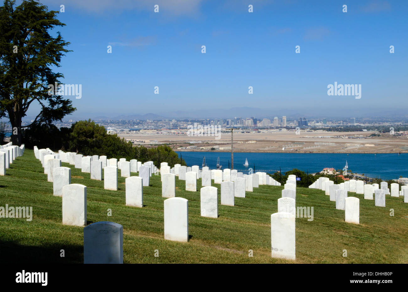 Military Cemetery in Fort Rosecrans in San Diego California CA on Stock
