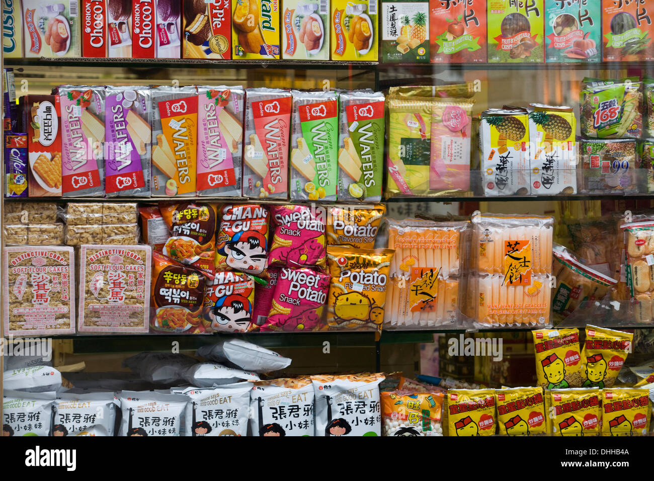 Shop window in Chinatown London Stock Photo