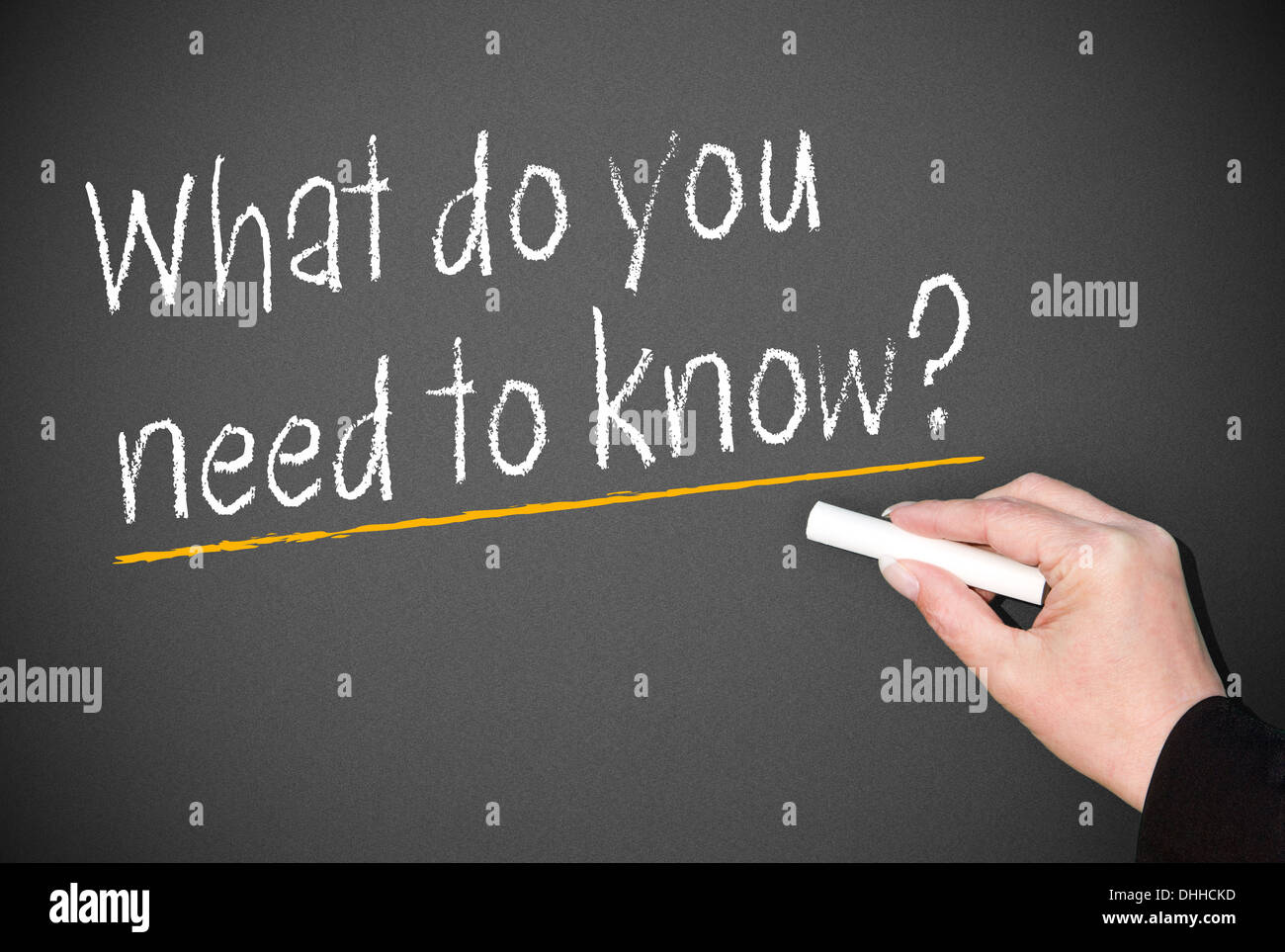 What do you need to know Stock Photo - Alamy