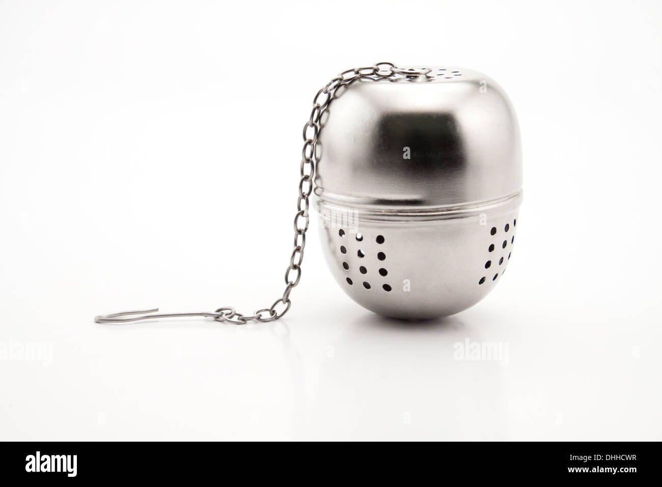 Stainless Steel Tea Infuser on white background Stock Photo Alamy