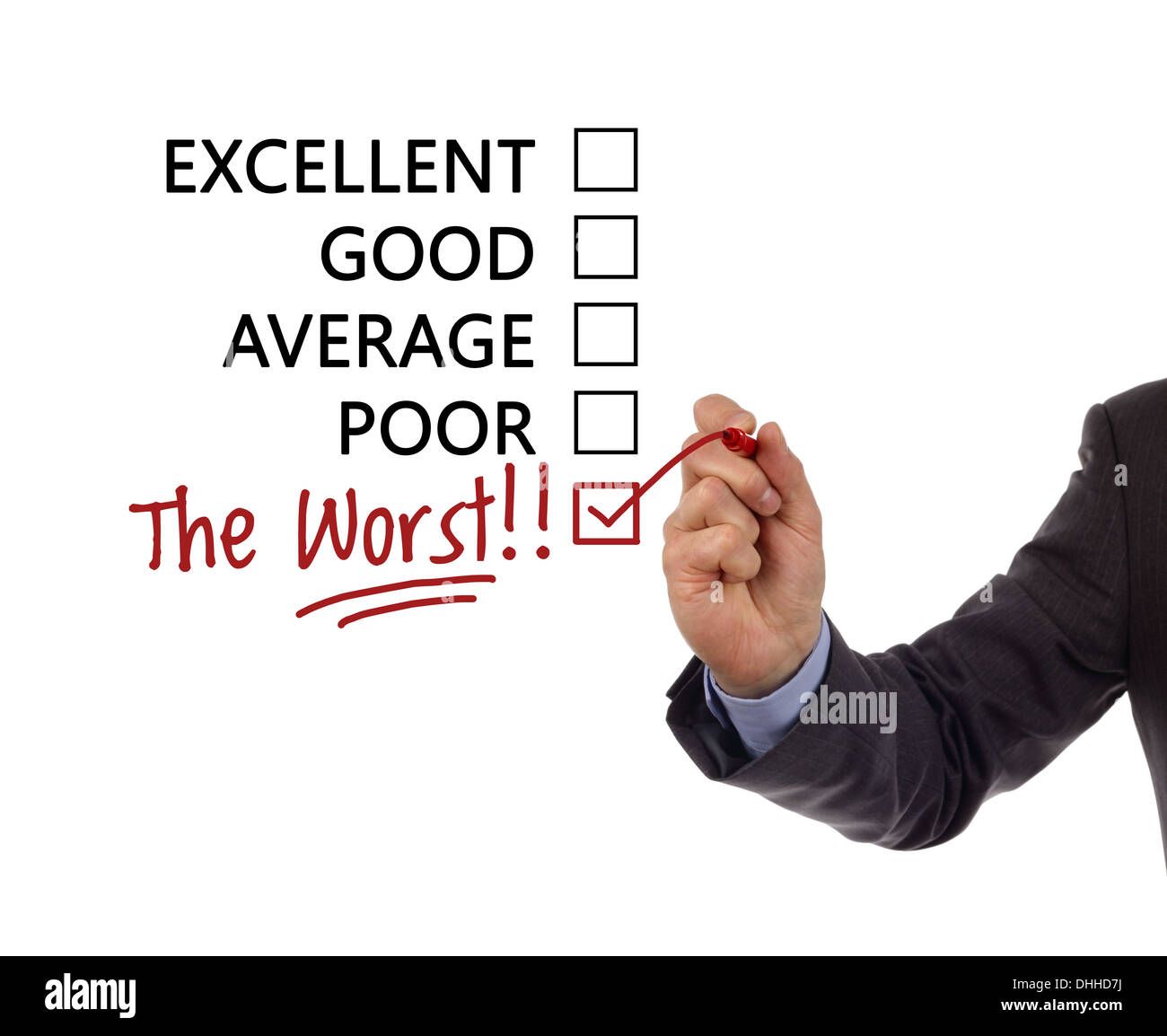 Customer service satisfaction survey Stock Photo