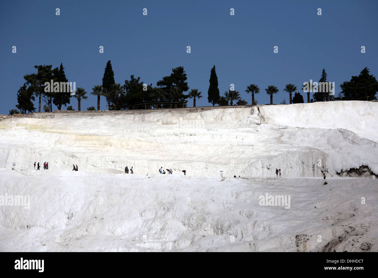 travertine limestone terraces of Pamukkale Stock Photo Alamy