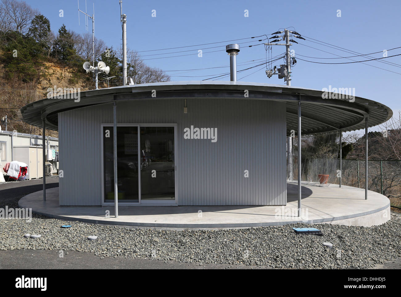 Home for all,  Miyato Island, Miyato, Japan. Architect: SANAA, 2013. Home-for-All, exterior view. Stock Photo
