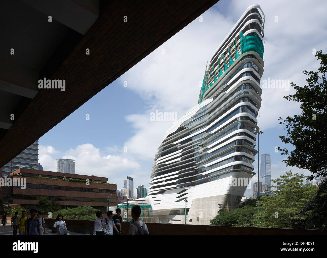 Innovation Tower, Kowloon, Hong Kong. Architect: Zaha Hadid Architects, 2013. Stock Photo