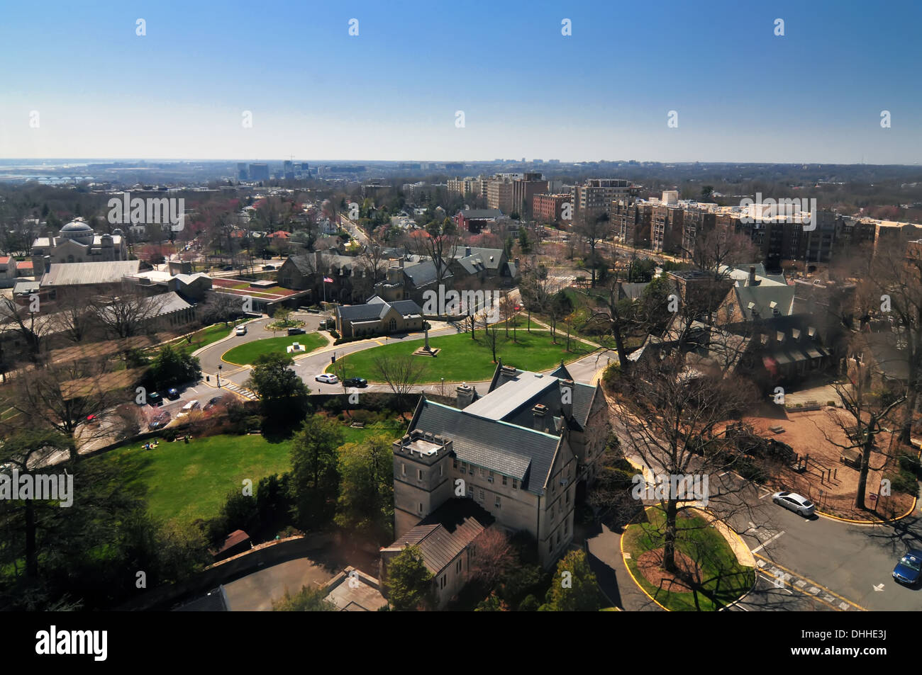 aerial over us capital city - washington dc Stock Photo