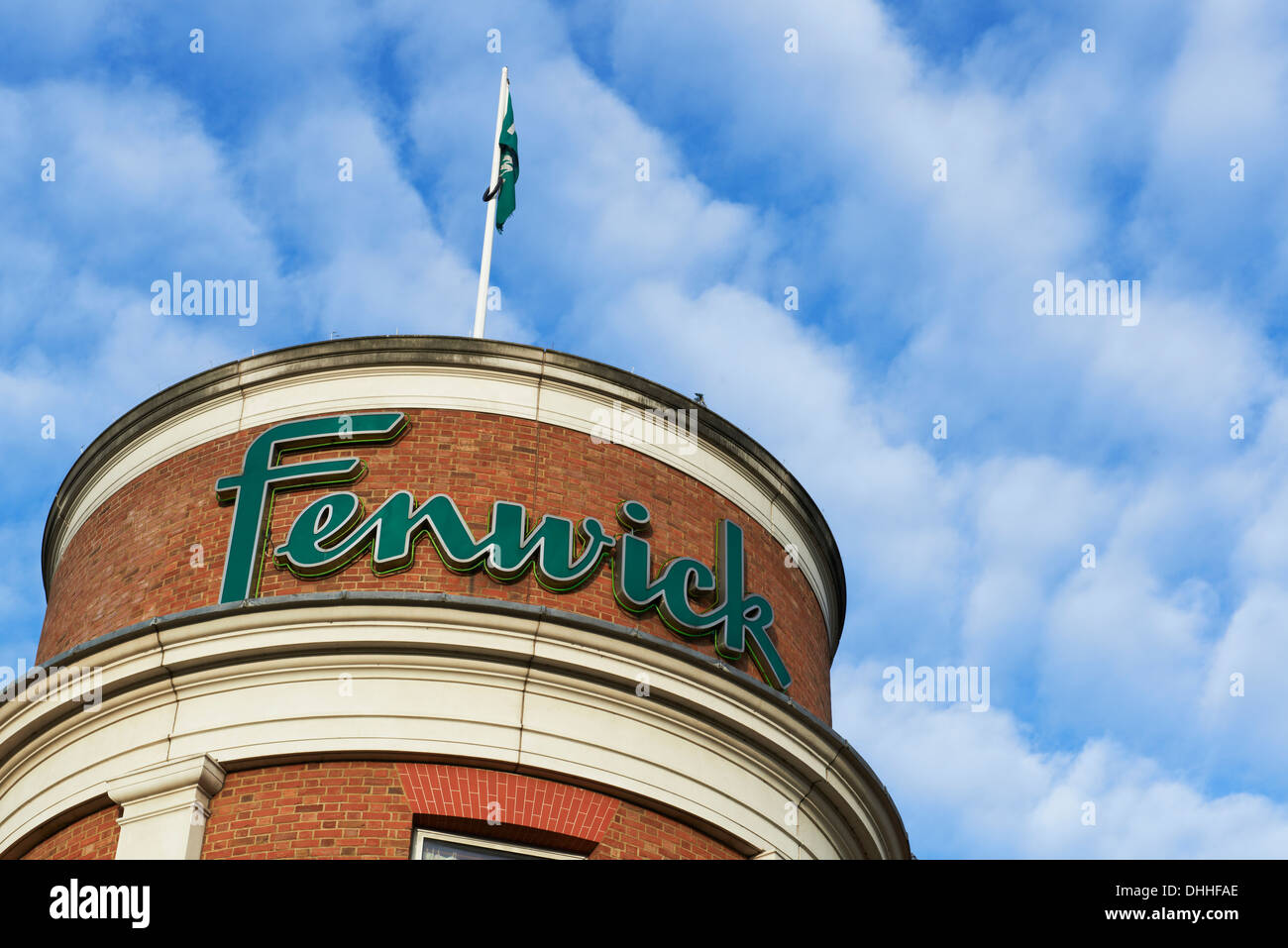 Fenwick Store logo on the Canterbury shop Stock Photo