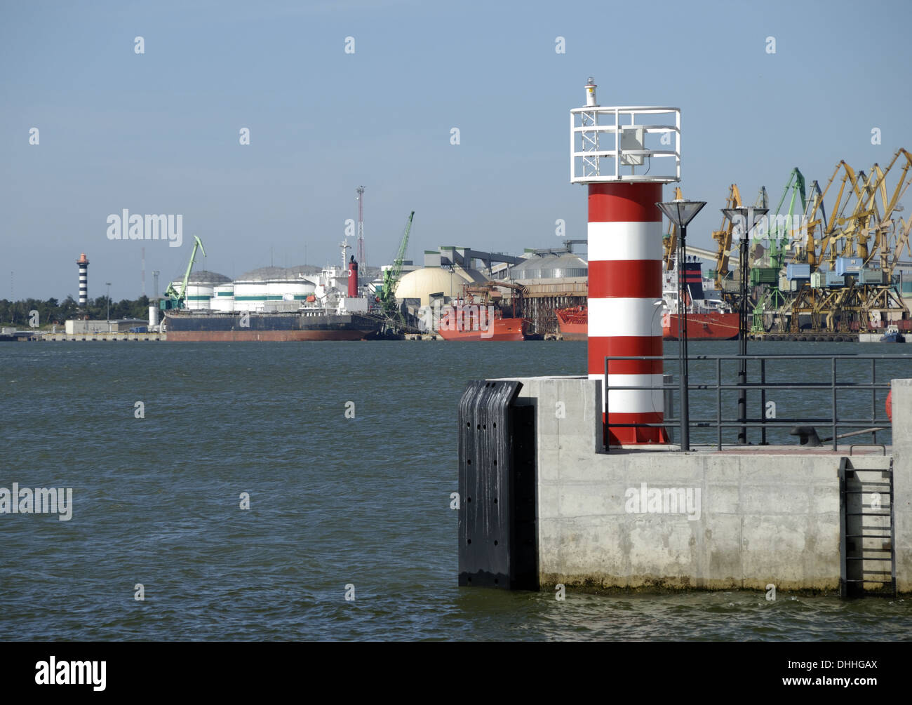 Lighthouse at Klaipeda Harbour Stock Photo