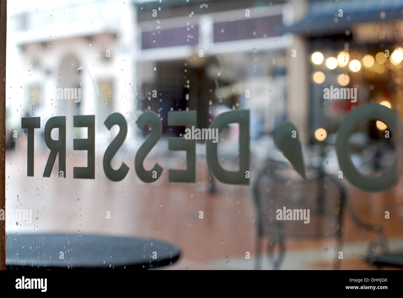 Rainy day coffee house Stock Photo Alamy