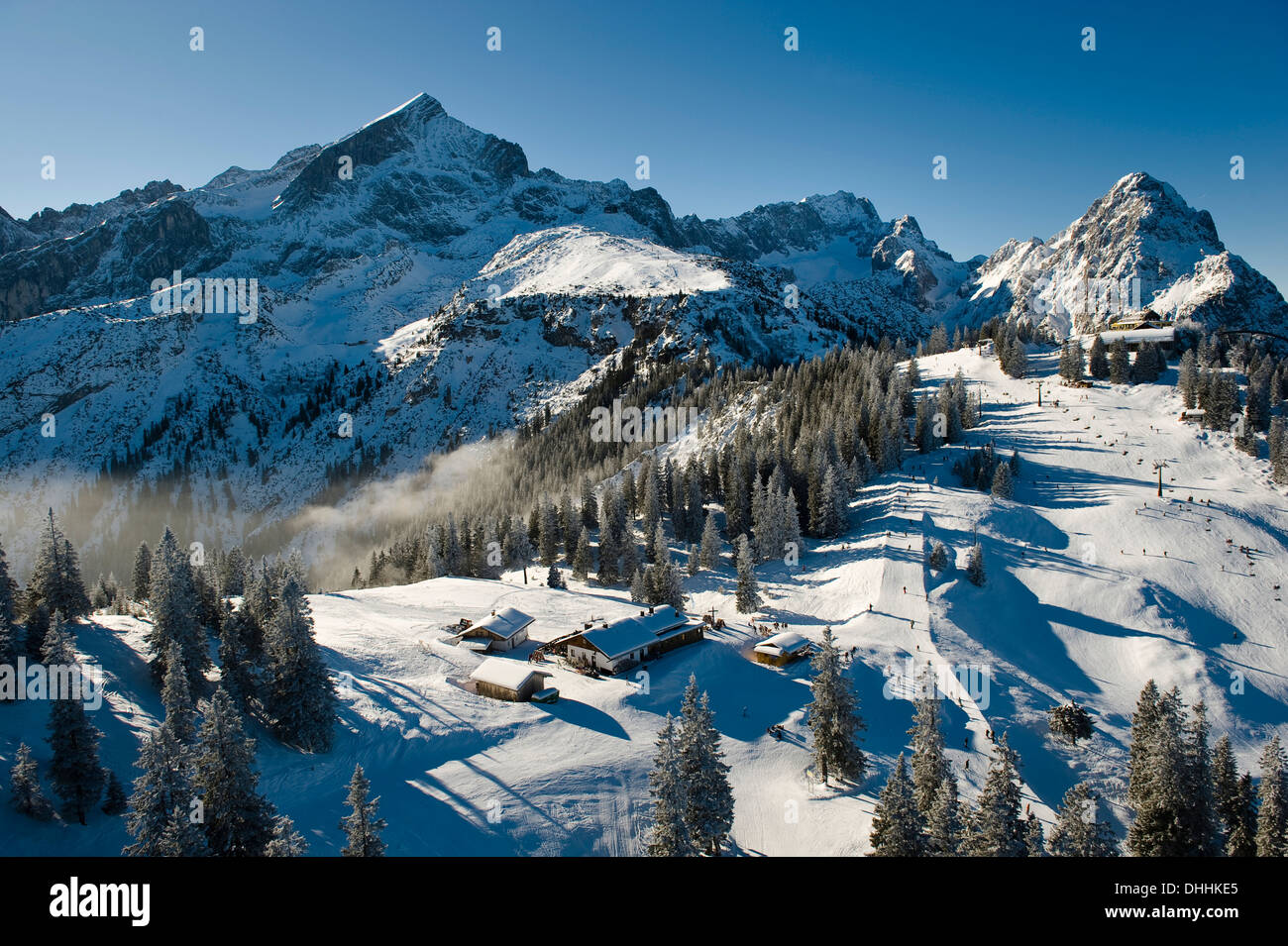 Ski Resort At Mt Kreuzeck Garmisch Partenkirchen Upper Bavaria 