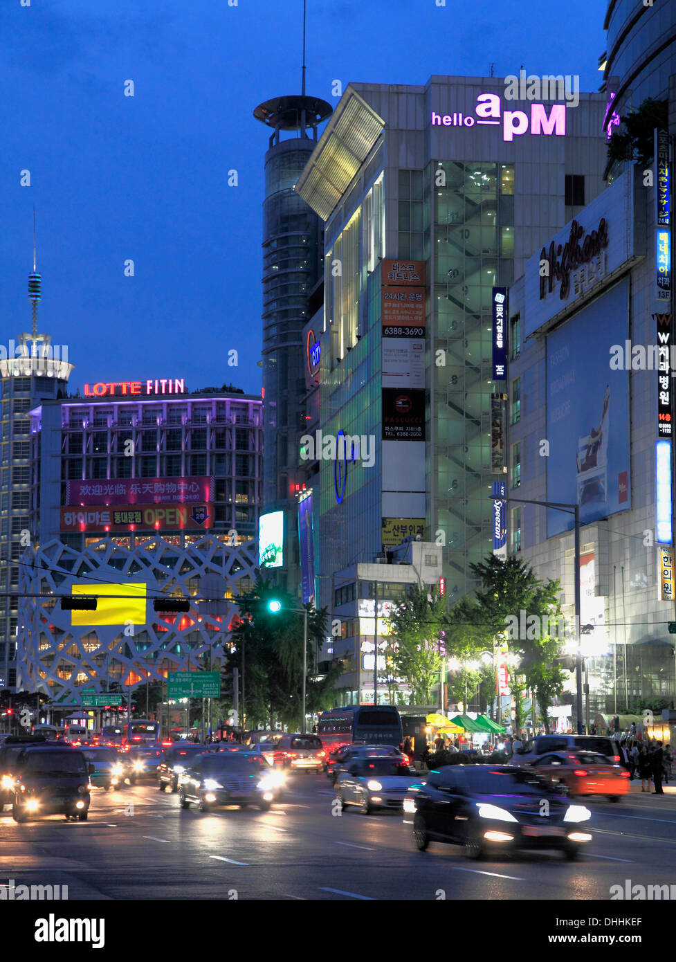 South Korea, Seoul, Dongdaemun area, modern architecture, Stock Photo