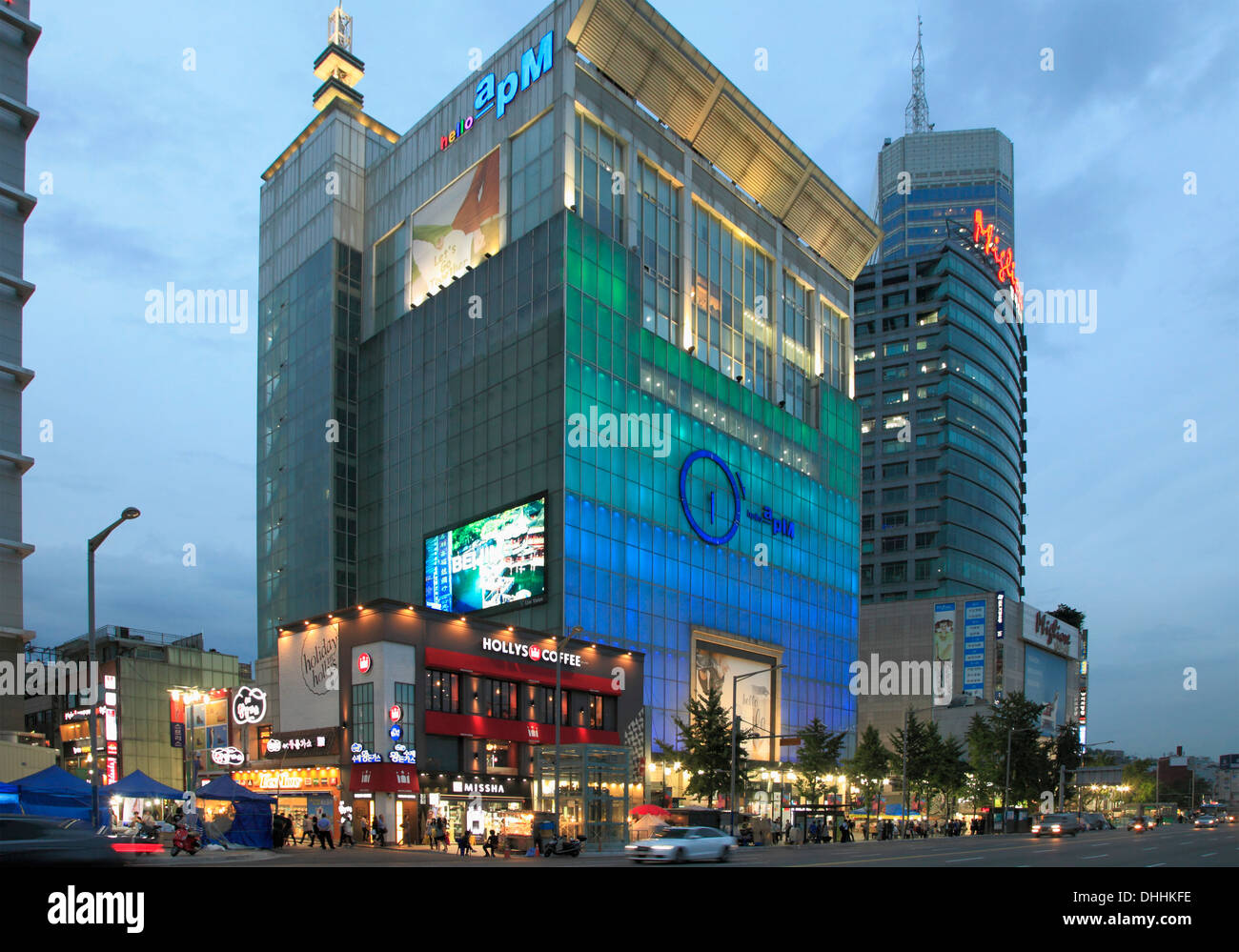 South Korea, Seoul, Dongdaemun area, modern architecture, Stock Photo