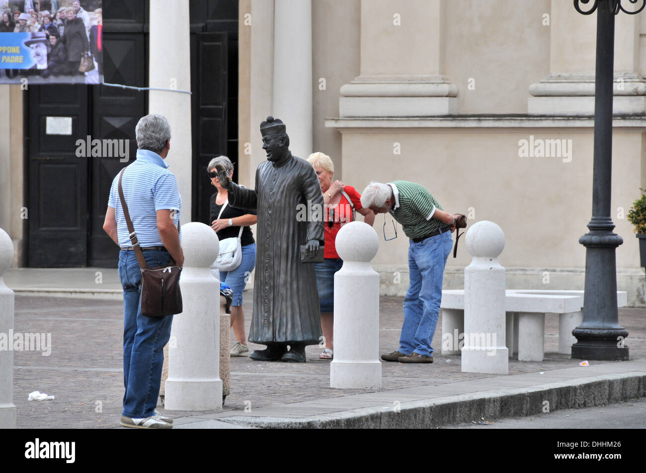 Don Camillo Monument, Brescello, Emilia-Romagna, Italy Stock Photo