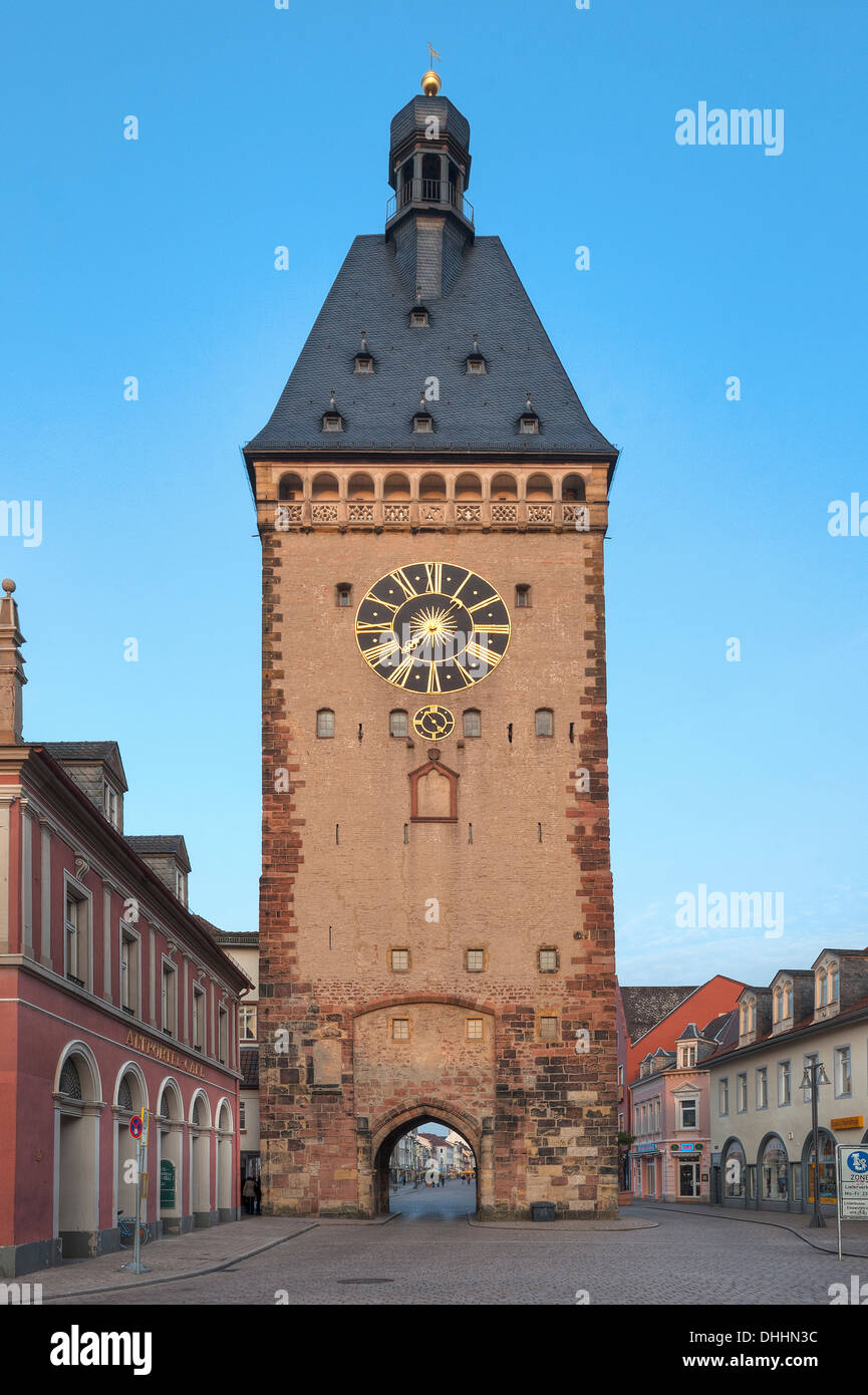 View of city gate Altportel, Speyer, Rhineland-Palatinate, Germany, Europe Stock Photo