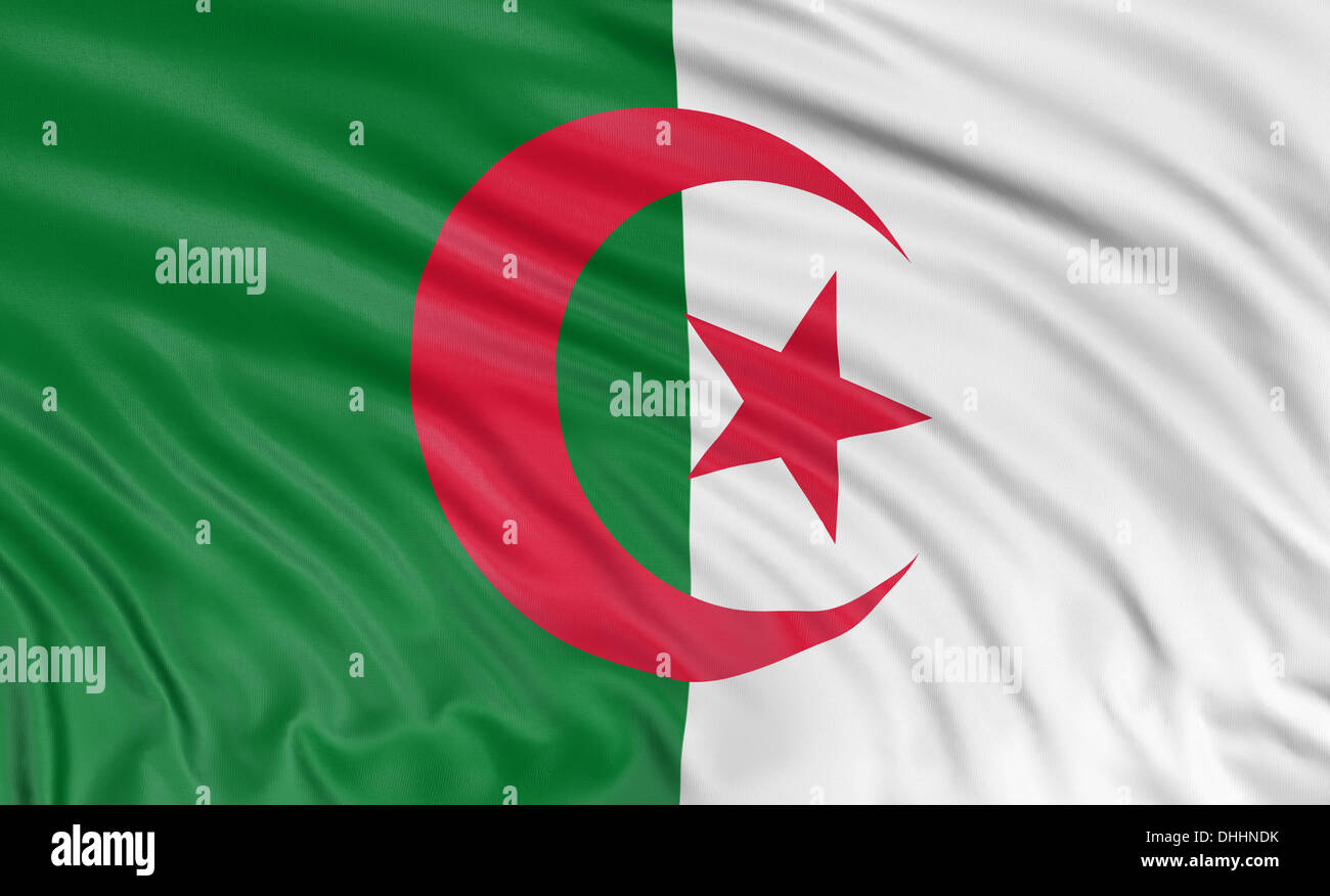 3D Algerian flag Stock Photo - Alamy