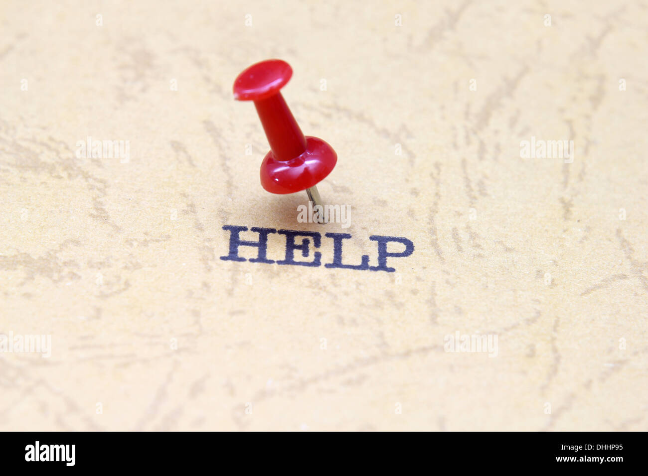 Help text with red needle Stock Photo - Alamy