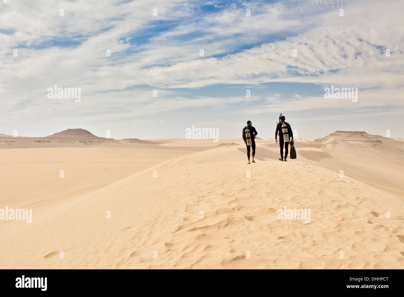 men in desert
