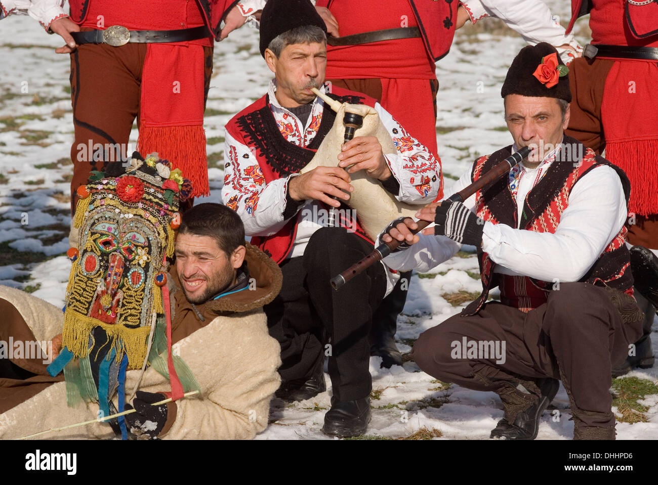 Koledari singers on Christmas Day celebrations Stock Photo