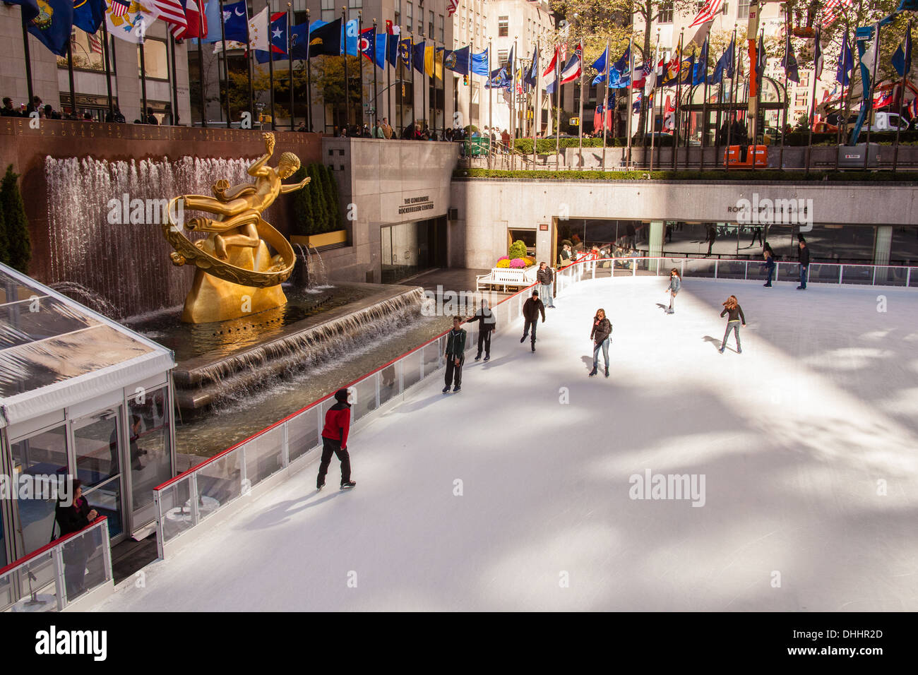 Ice Skating rink at the Rockefeller center, Manhattan, New York City