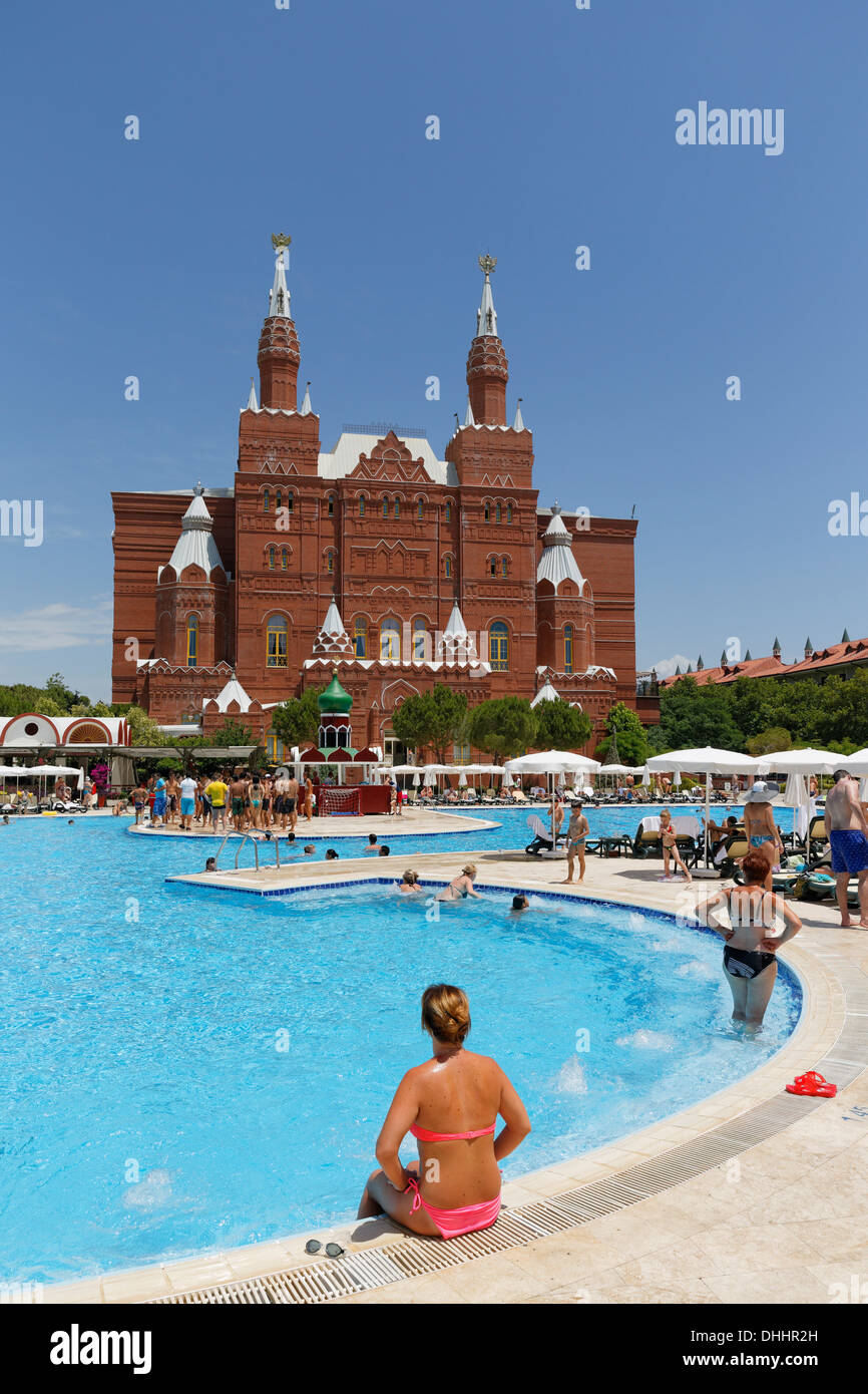 Kremlin Palace Hotel, Kremlin replica, Kundu, Aksu, Turkish Riviera, Province of Antalya, Mediterranean Region, Turkey Stock Photo