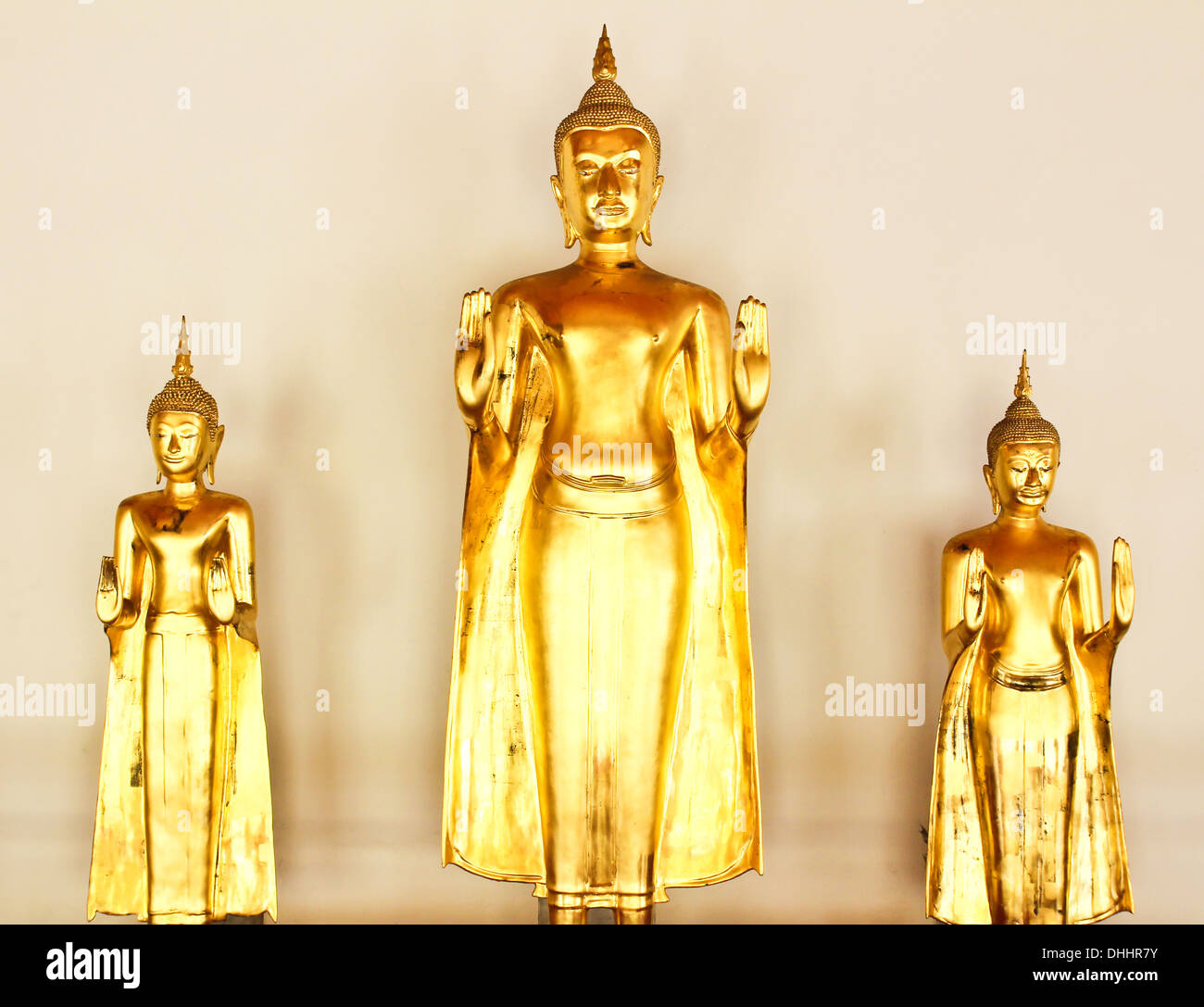 Golden Buddha image in wat pho temple ,Bangkok ,Thailand Stock Photo ...