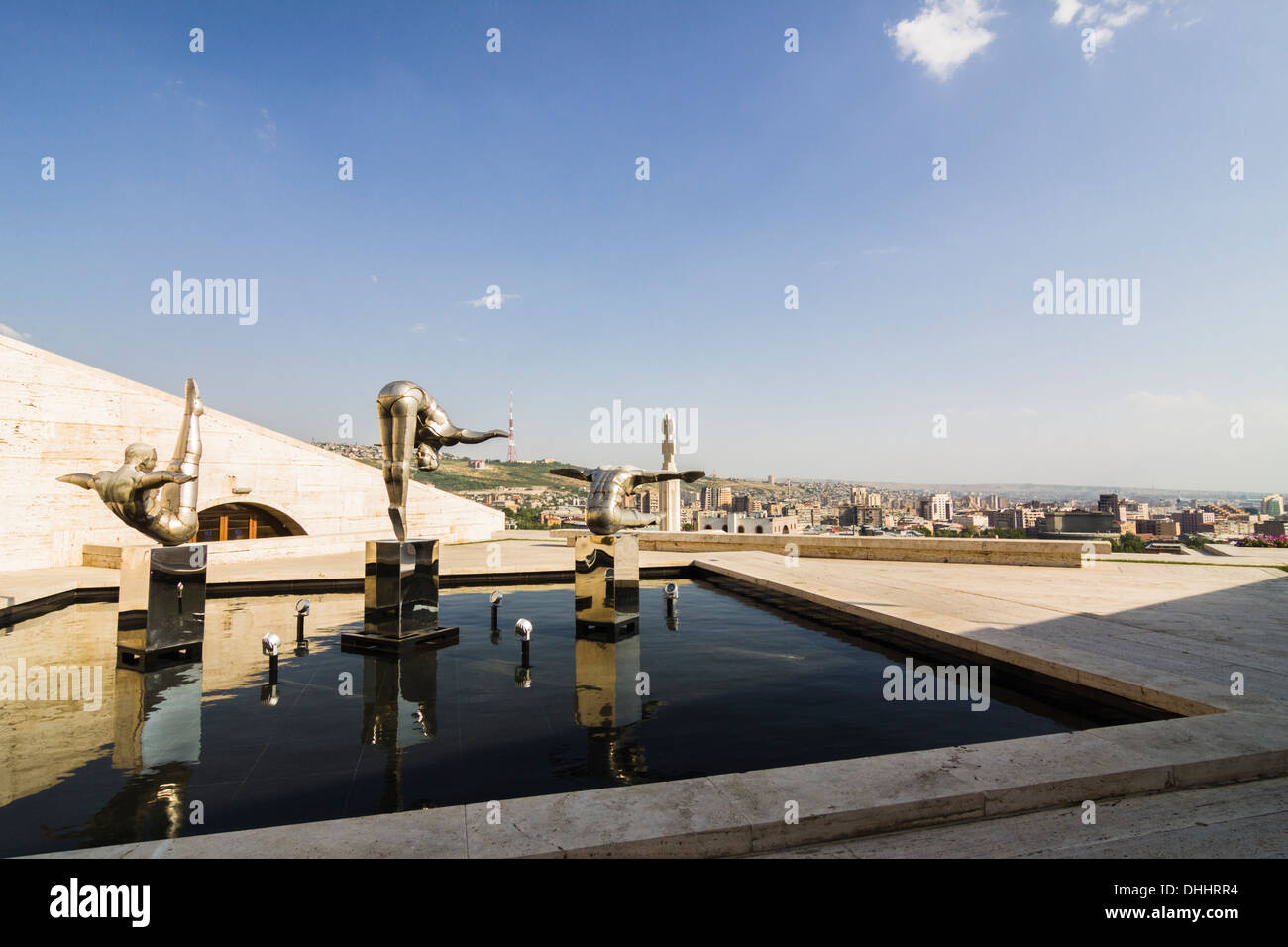 Modern Art sculptures at the Cascade monument in Yerevan, Armenia Stock Photo
