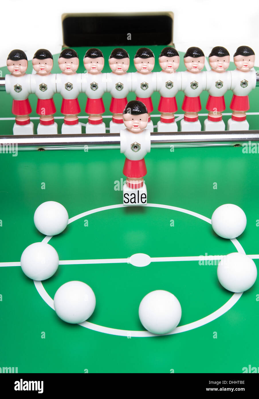 Toy football players Stock Photo