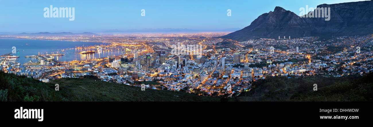 Cape Town, South Africa in the Evening Stock Photo