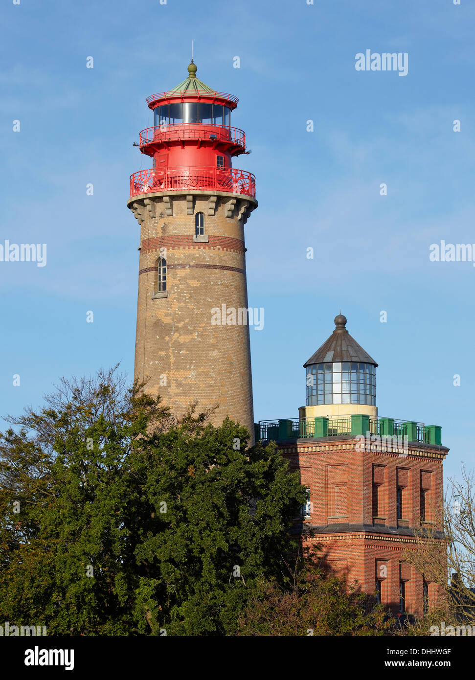 Lighthouses of Cape Arkona, Wittow peninsula, Island of Ruegen, Mecklenburg Western Pomerania, Germany, Europe Stock Photo