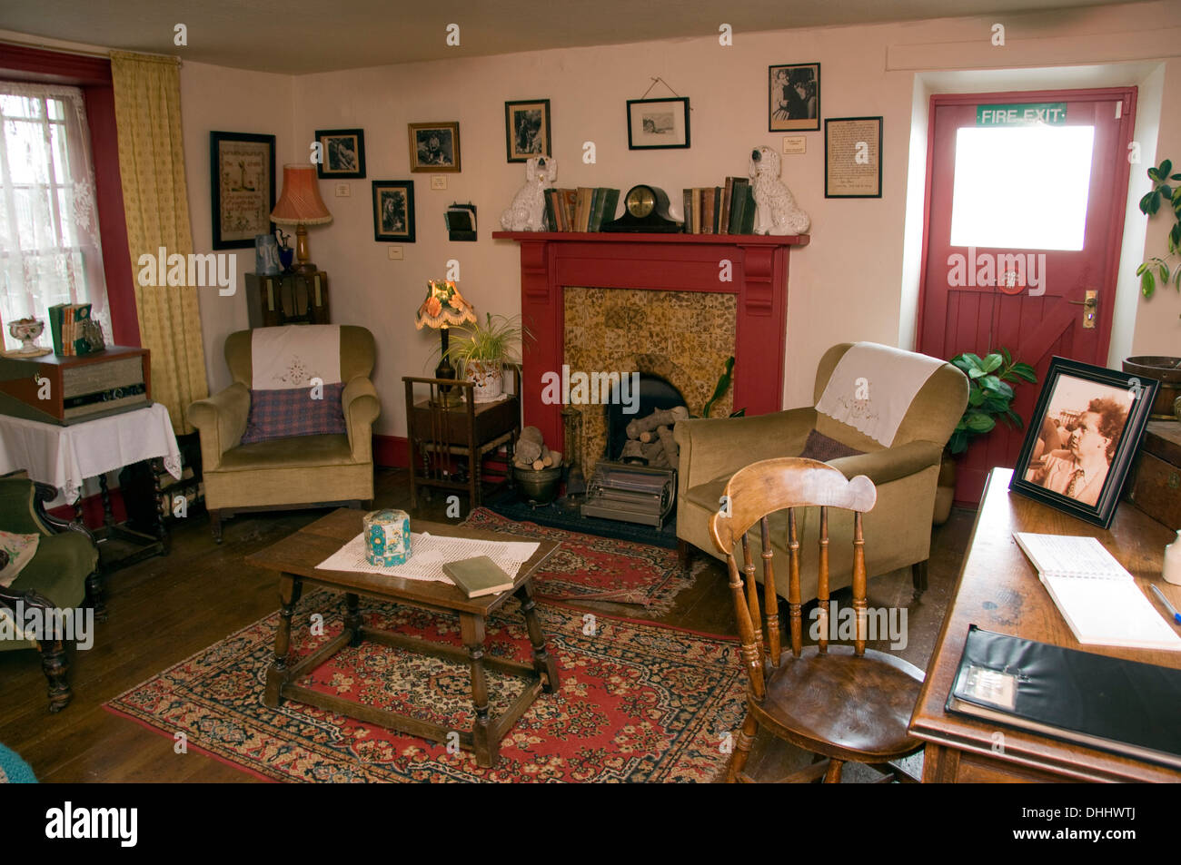 Laugharne,Carmarthen,Wales,UK the home of poet Dylan Thomas,showing the ...