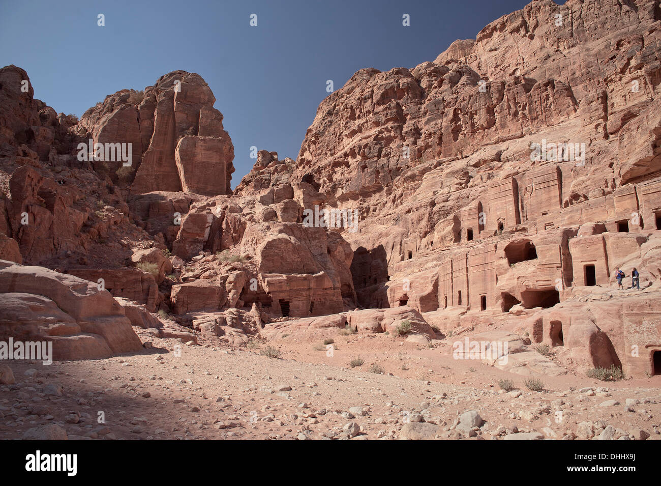 Cave tombs at Petra, UNESCO world herritage, Wadi Musa, Jordan, Middle East, Asia Stock Photo