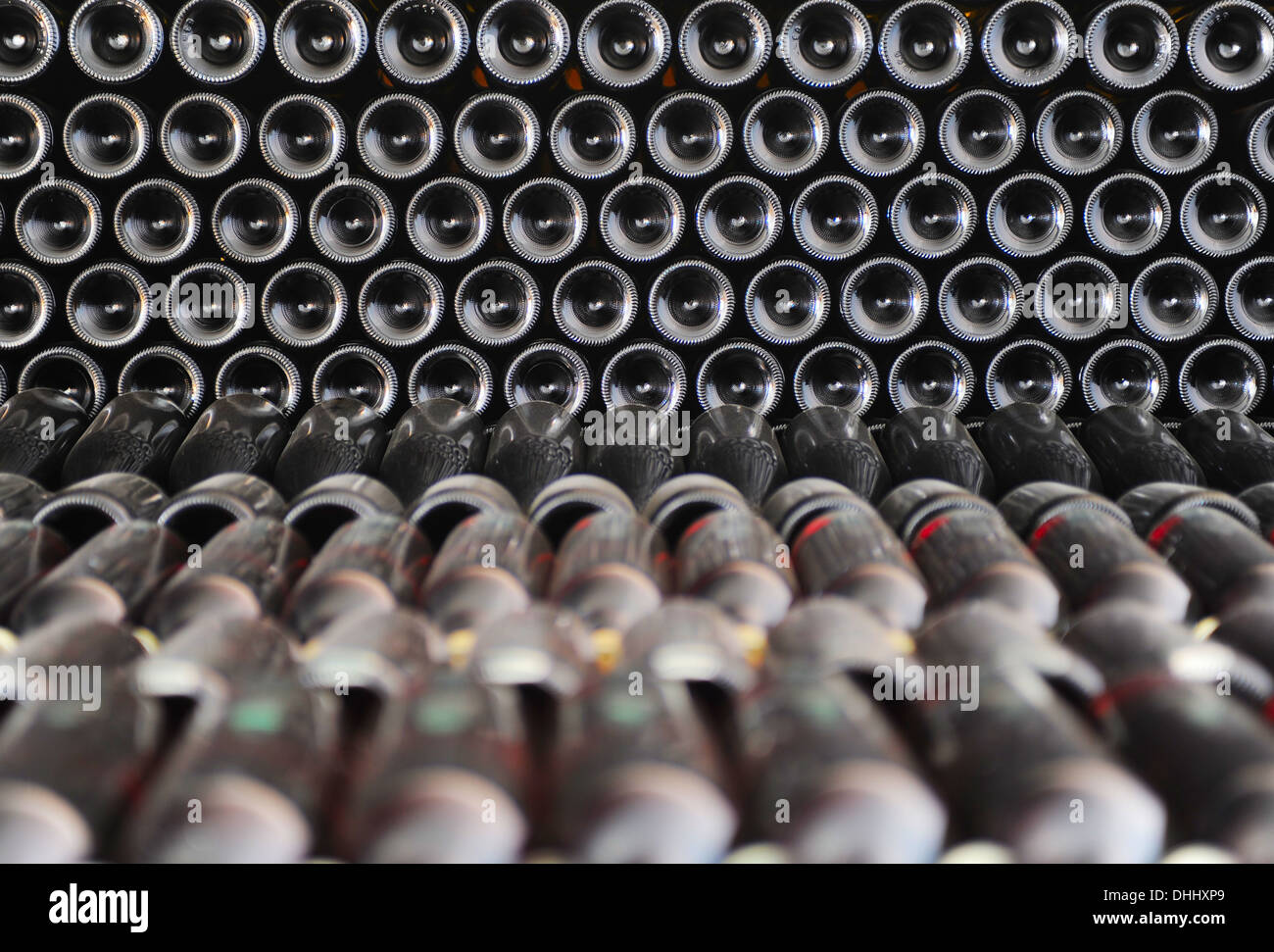 Old bottles of red wine Stock Photo Alamy