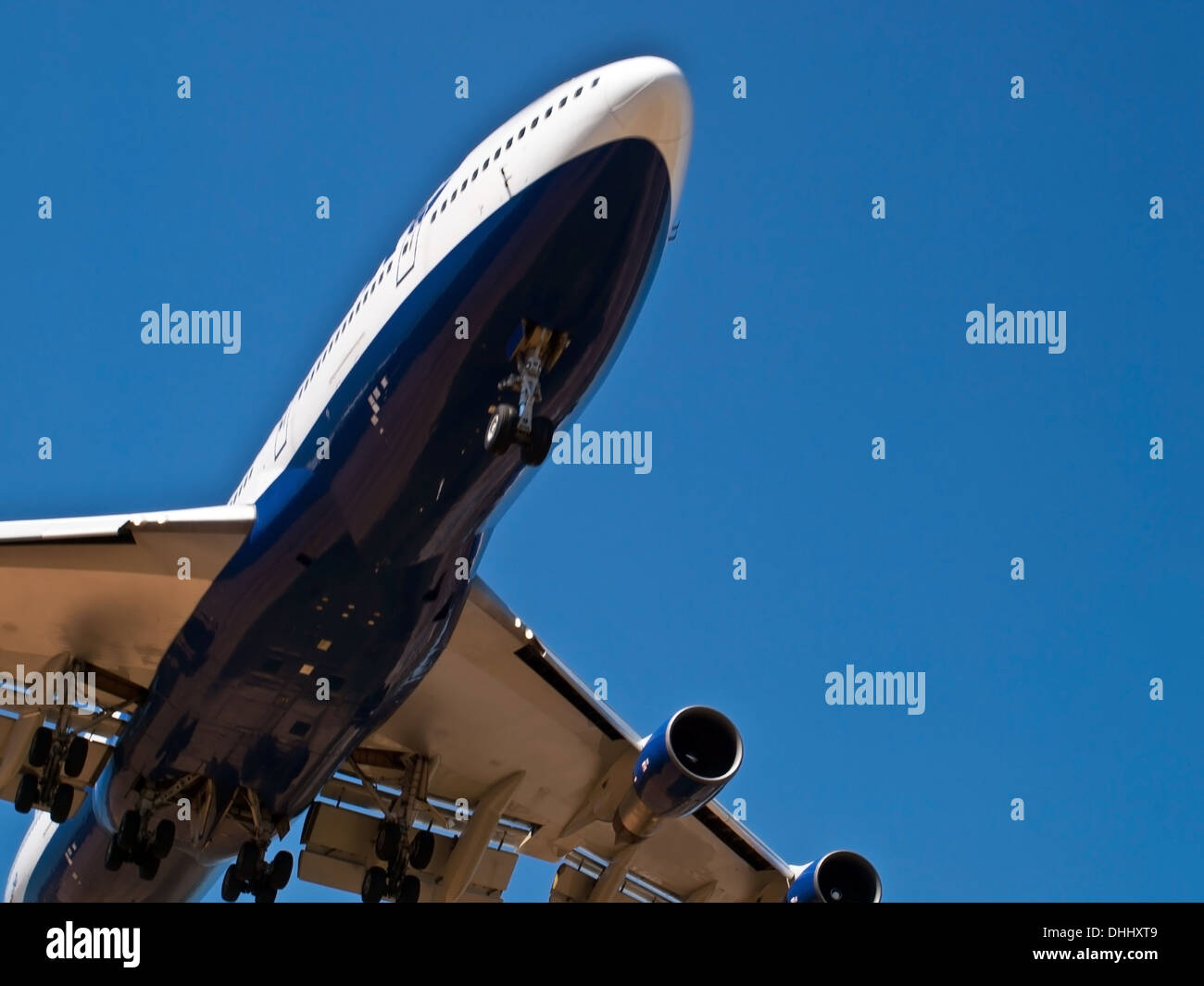 detail of modern jet aircraft Stock Photo