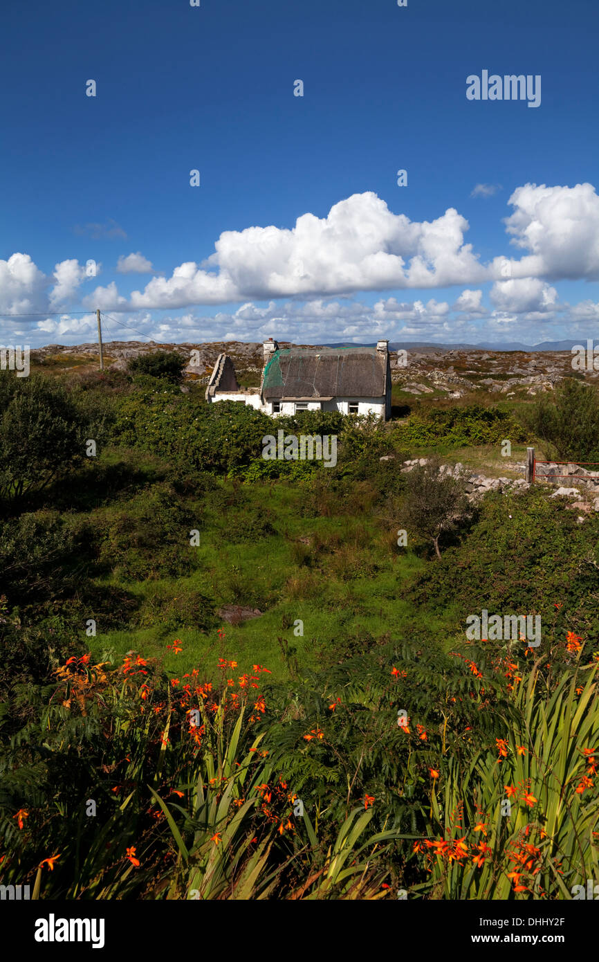 Old cottage on Gorumna Island, Connemara, County Galway, Ireland Stock Photo