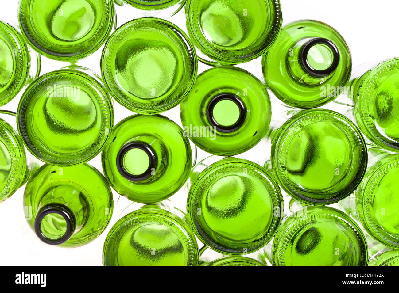 Bottoms of empty glass bottles Stock Photo - Alamy